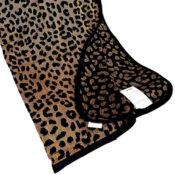 Made in USA Woven Tapestry Throw Blanket Cheetah Animal Print Large 52x72 NEW - Picture 5 of 5